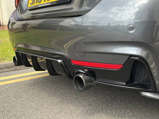 BMW 4 Series F32 / F36 - Rear Diffuser Dual Exit Gloss Black