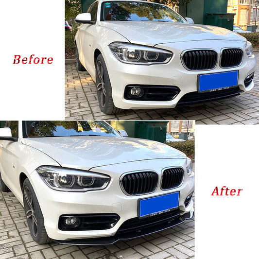 BMW F20 Front Lip Non M-performance 3 Piece Gloss Black