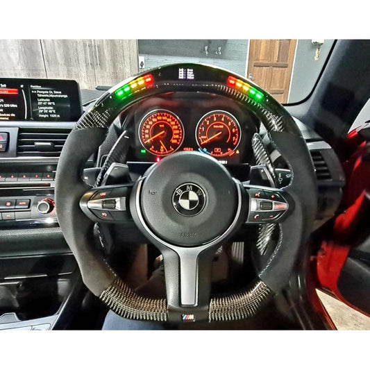 BMW F-Series OHC Carbon Fiber Steering Wheel With LED Display (F20/F22/F30/F32/F87/F80/F82)