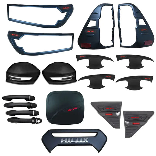 Toyota Hilux Revo (21-On) 22 Piece Matte Black Accessory Kit